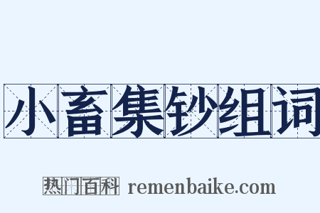 小畜集钞组词是什么意思的图片